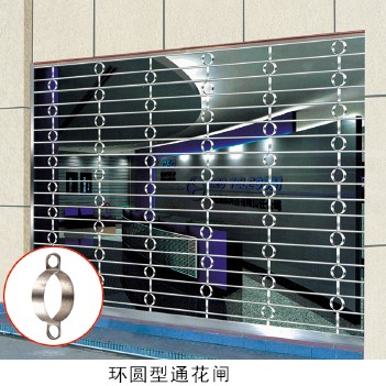 门业图片-电动通花闸广东佛山不锈钢豪华电动通花闸门环圆型通花闸.环圆型通花闸.图片