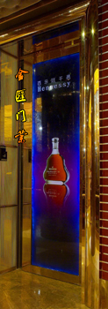 门业图片-不锈钢门金汇ktv玫瑰金门颜色光亮、做工细致是您的首选佳品按需要定做图片