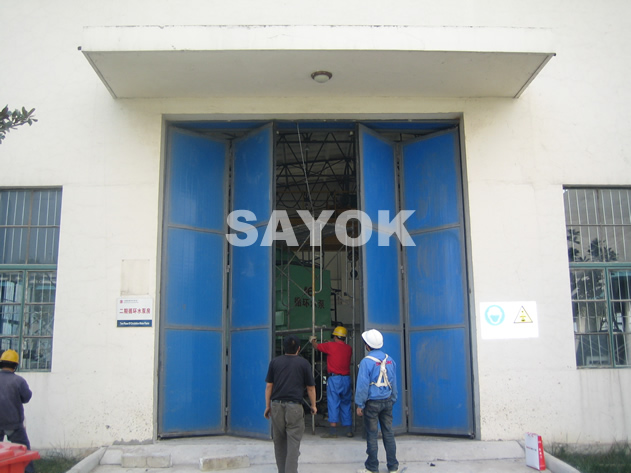 门业图片-工业特种门供应工业电动折叠门 彩钢电动折叠门  自动工业提升门赛科78图片