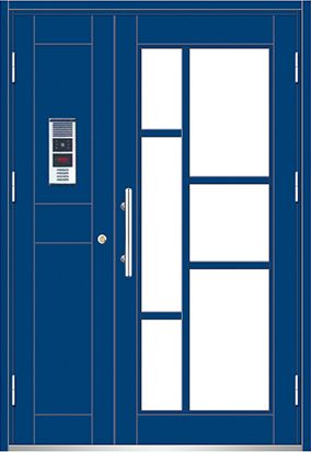 门业图片-新款展示KY-9039KY-9039-楼寓门（干涉蓝）图片