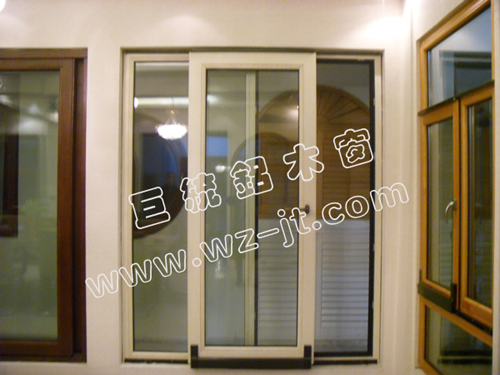 门业图片-木铝复合门窗木铝复合倾开推拉门，高档别墅、写字楼门窗可定做图片