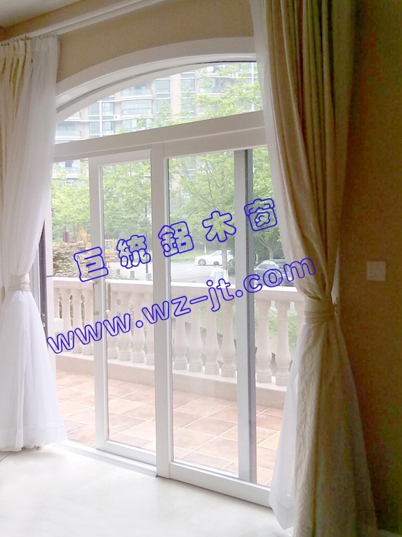 门业图片-木铝复合门窗木铝复合推拉门可定做图片