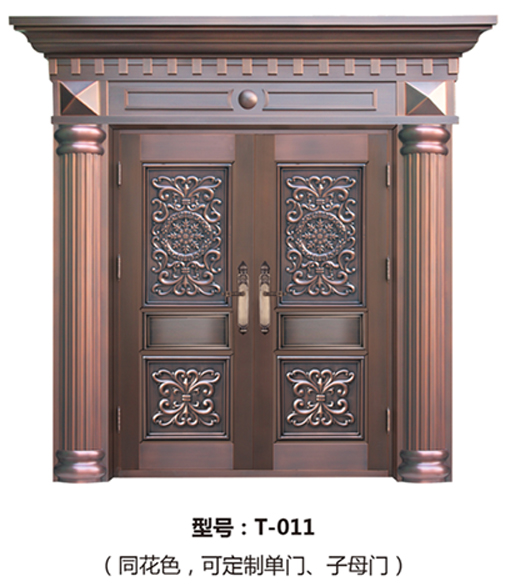 门业图片-智能纯铜门(精尊系列)精固智能铜门T-011图片