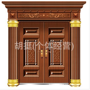 门业图片-铜门系列金属门面 深拉伸压花09图片