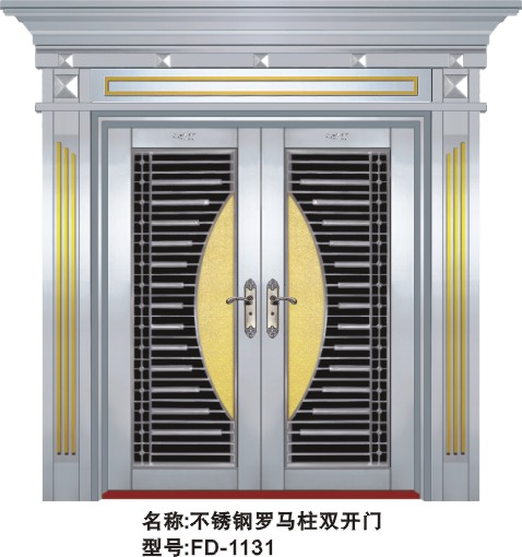 门业图片-不锈钢罗马柱门罗马柱不锈钢门1131图片