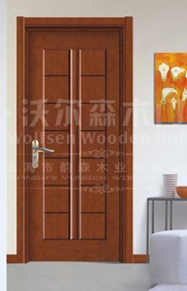门业图片-原木门供应沃尔森原木门、拼装门、雕花门、贴皮供应门定制图片