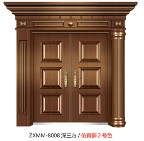 门业图片-豪华仿真铜系列ZXMM-8008深三方ZXMM-8008深三方图片