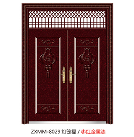 门业图片-金属漆门系列ZXMM-8029灯笼福ZXMM-8029灯笼福图片