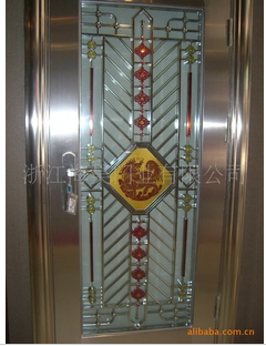 门业图片-单门系列不锈钢高档花枝单门，七类花HH-1031不锈钢高档花枝单门，七类花HH-1031图片