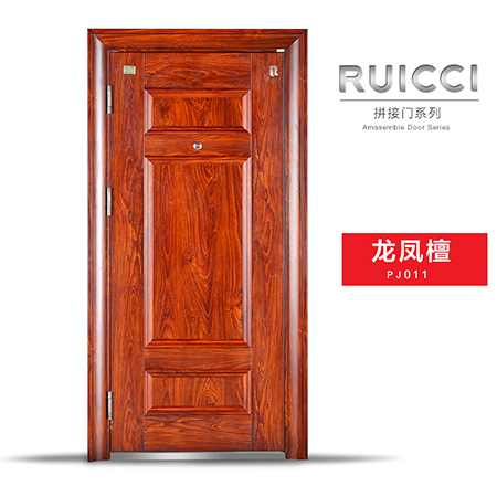 门业图片-无锁孔智能门 无锁孔遥控门 无锁孔防盗门 睿祺无锁门睿祺无锁孔防盗智能门 甲级门拼接门 龙凤檀PJ011 热销冠军龙凤檀拼接kb-206图片