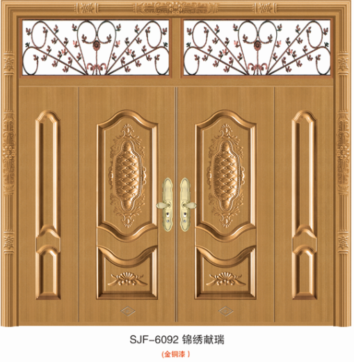 门业图片-仿真铜别墅大门系列别墅大门SJF-6092图片