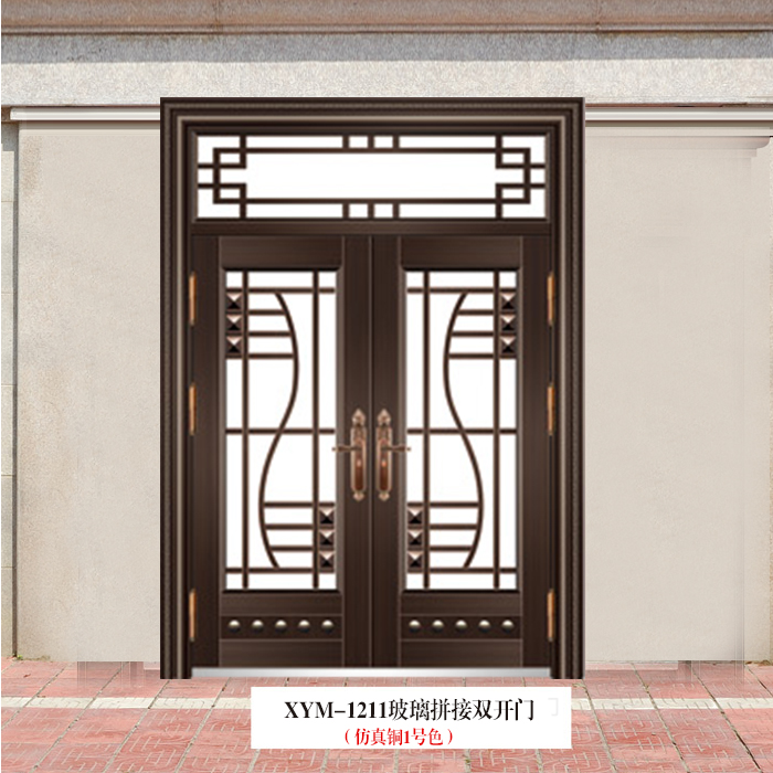门业图片-非标大门仿真铜非标拍拼接大门别墅工程门仅需580每平按照顾客要求定制图片