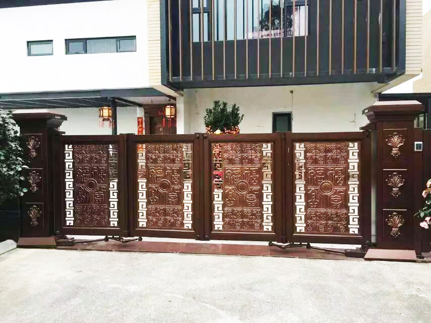 门业图片-折叠门仿古铝艺门厂家价格行情JH330图片