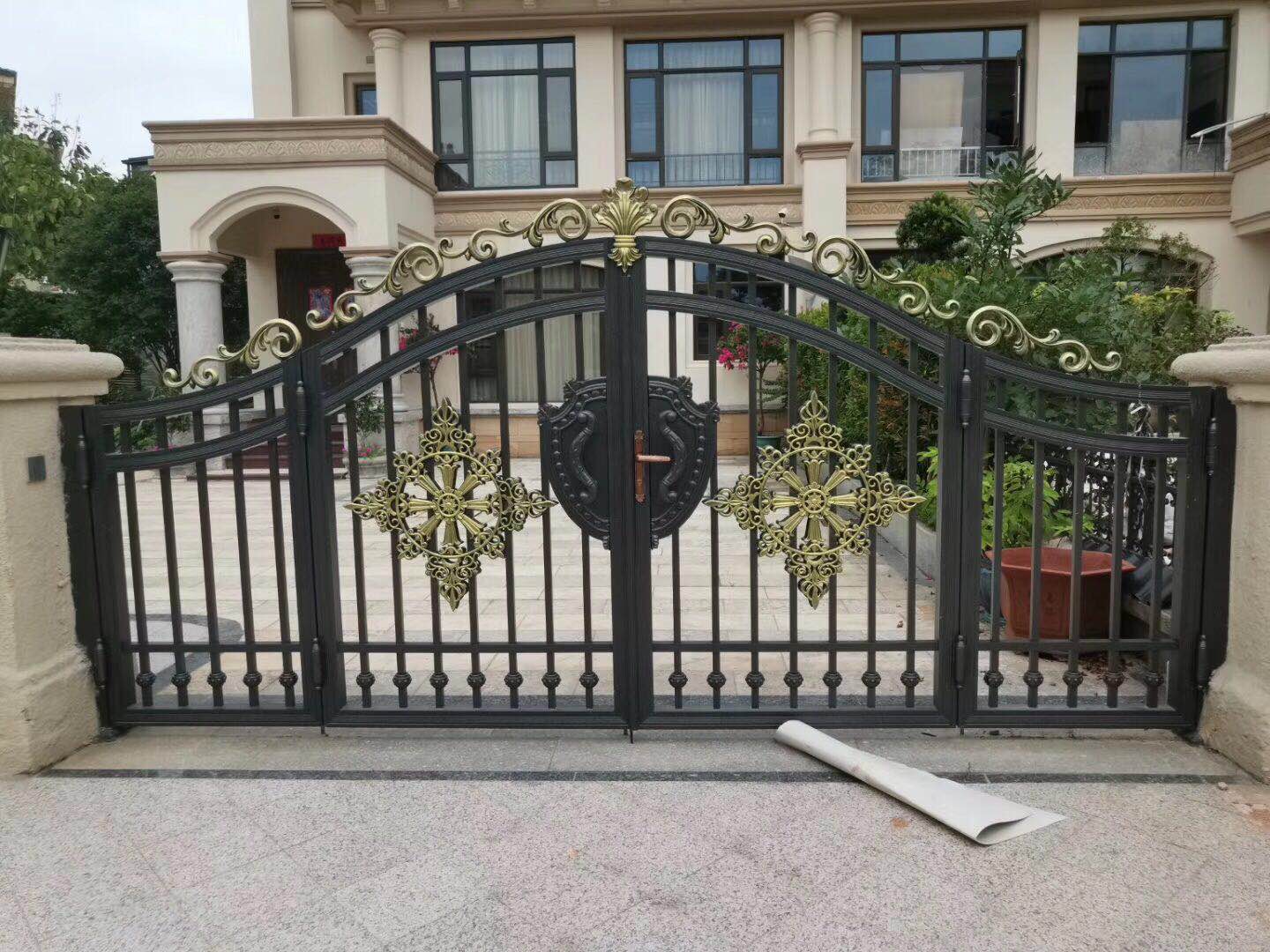 门业图片-推拉门铝艺别墅自建房庭院大门JH316图片