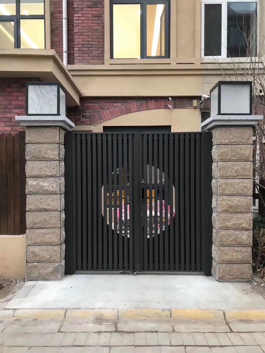 门业图片-推拉门别墅铝艺大门庭院设计住宅大门JH934图片
