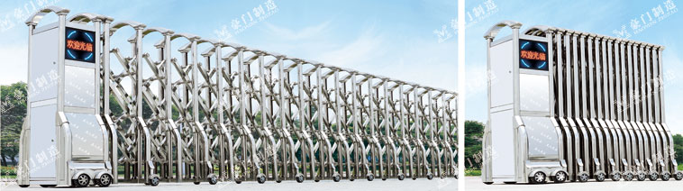 门业图片-电动门安装伸缩门北京大兴区定做伸缩门16图片