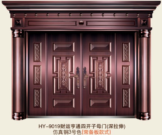 门业图片-仿铜门鸿跃仿铜非标门HY-9019图片