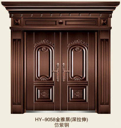 门业图片-仿铜门鸿跃仿铜非标门HY-9058图片