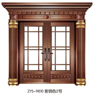 门业图片-铜铝门（玻璃）正阳升铜铝门zys-9810图片