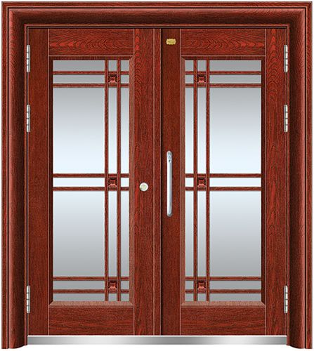 门业图片-精雕木纹系列LS-8902LS-8902-精雕大红酸枝图片