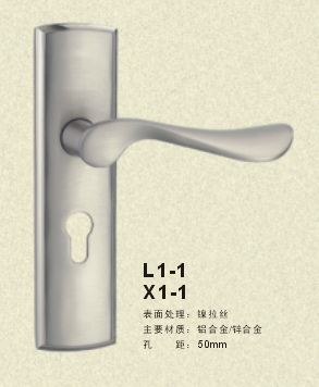 门业图片-铝合金/锌合金镍拉丝锁系列铝合金镍拉锁L1-1/X1-1图片