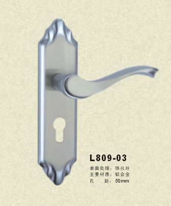 门业图片-铝合金铬拉丝锁50系列铝合金铬拉丝锁L809-03图片