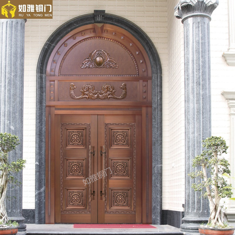 门业图片-如雅双开铜门贵州铜门供应|贵阳别墅铜门加工|河南铜门厂1001图片
