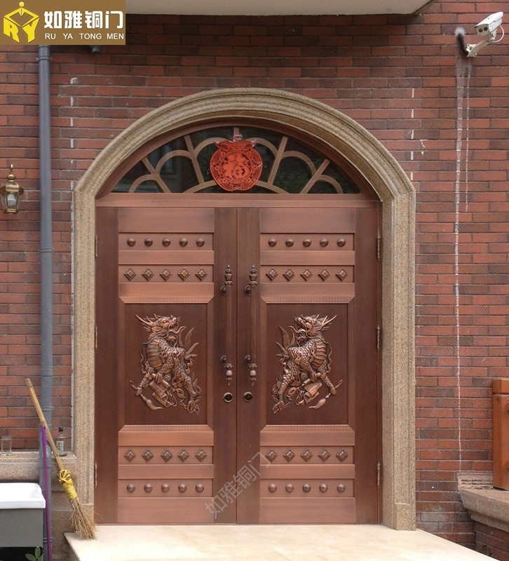 门业图片-如雅双开铜门古典别墅铜门,欧式铜门,商务铜门1023图片