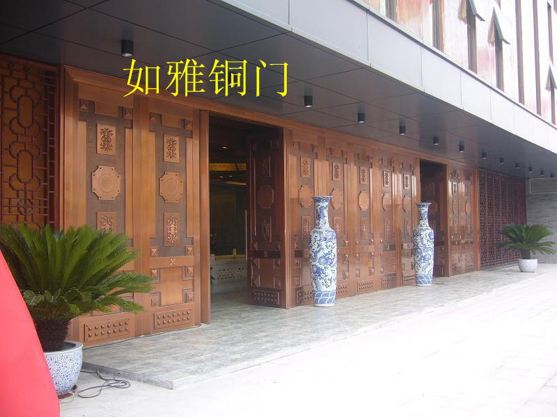 门业图片-如雅四开铜门台州铜门厂哪家好|上如雅铜门厂442图片