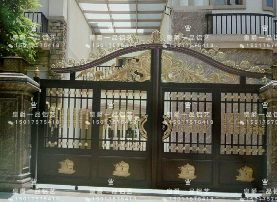 门业图片-铸铝庭院大门花园铸铝大门厂铸铝庭院大门图片
