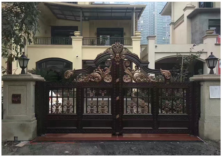 门业图片-铸铝庭院大门河北花园铸铝大门厂家铸铝庭院大门图片
