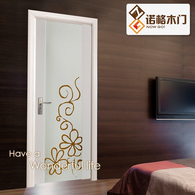 门业图片-漫天花雨诺格木门 实木复合 烤漆门 玻璃门 HB0101HB0101图片