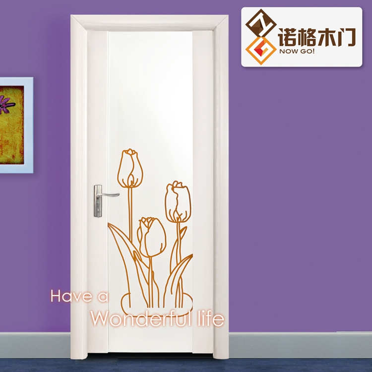 门业图片-漫天花雨诺格木门 实木复合 烤漆门 玻璃门 HB0109HB0109图片