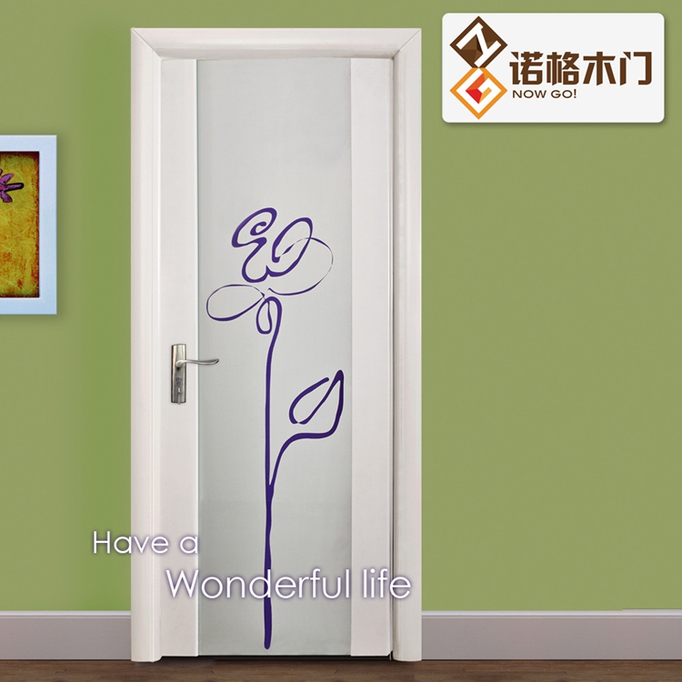门业图片-漫天花雨诺格木门 实木复合 烤漆门 玻璃门 HB0111HB0111图片