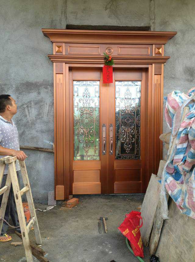 门业图片-广东铜艺世家铜门广东福鑫铜门-铜楼梯-铜屏风FX铜门楼梯系列图片