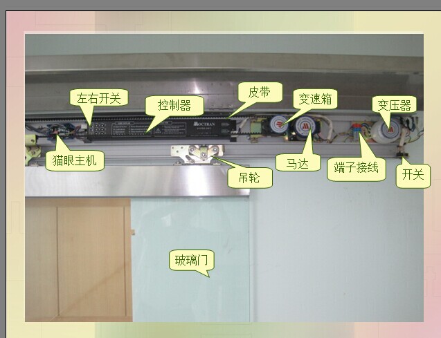 门业图片-自动感应门广宁自动门电机，肇庆安装电动玻璃门18022287312何小姐图片