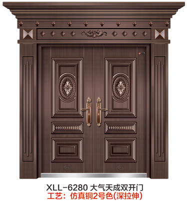 门业图片-仿真铜门系列XLL-6280XLL-6280图片