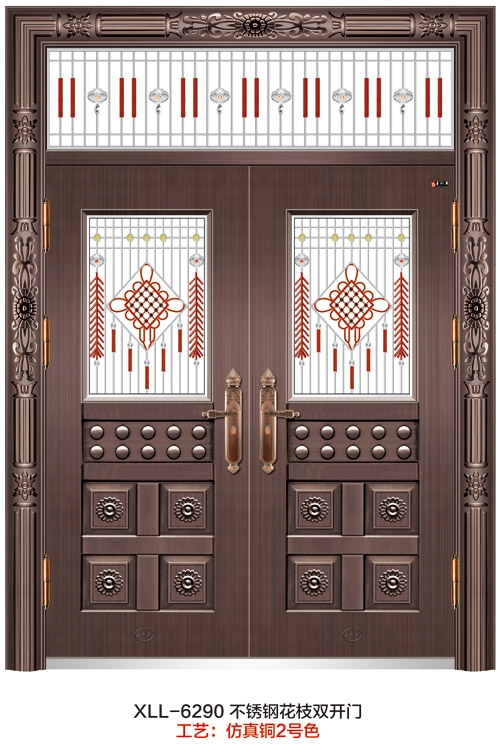 门业图片-仿真铜门系列XLL-6290XLL-6290图片