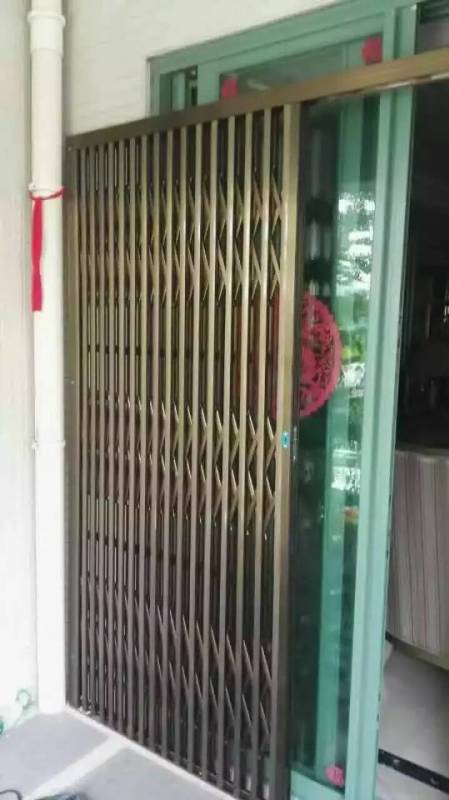 门业图片-铝合金拉闸门佛山市派派门窗厂供应高硬度铝合金拉闸门防盗门1.2厚18.2*8.2图片