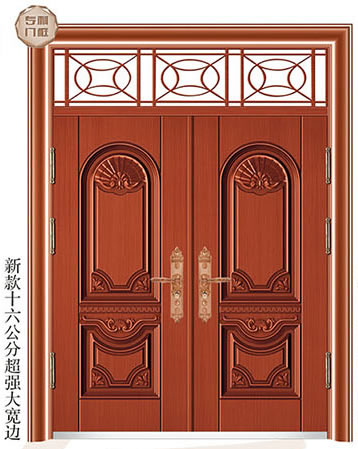 门业图片-豪华非标大门系列018东方明珠双开门(强力深拉伸)018东方明珠双开门(强力深拉伸)图片