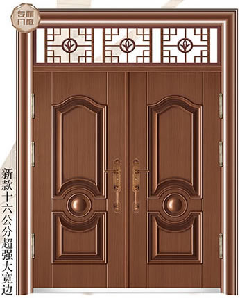门业图片-豪华非标大门系列081百年好合双开门(强力仿反凸深拉伸)081百年好合双开门(强力仿反凸深拉伸)图片