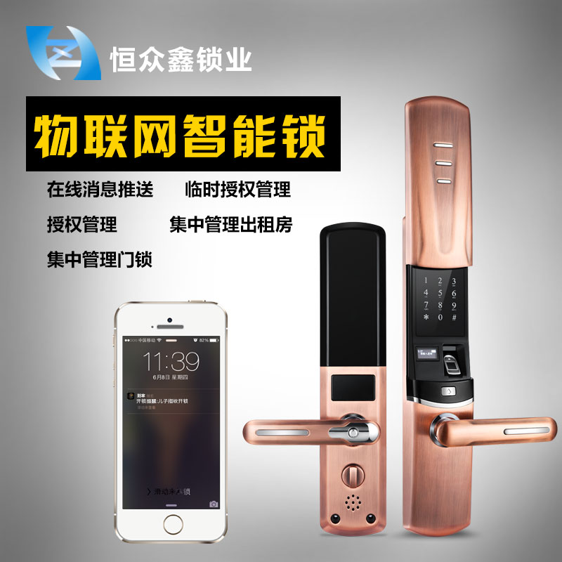 门业图片-指纹锁物联网智能锁品牌哪家可以代理E9图片