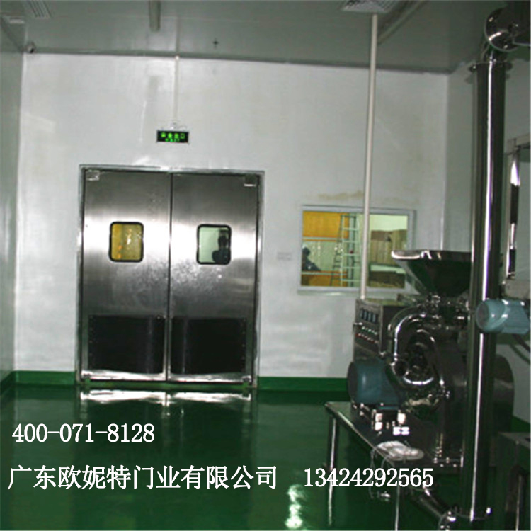门业图片-防撞门甘肃紫金大厨房防撞自由门食堂专用不锈钢自由门食品配餐中心定制TD-M图片