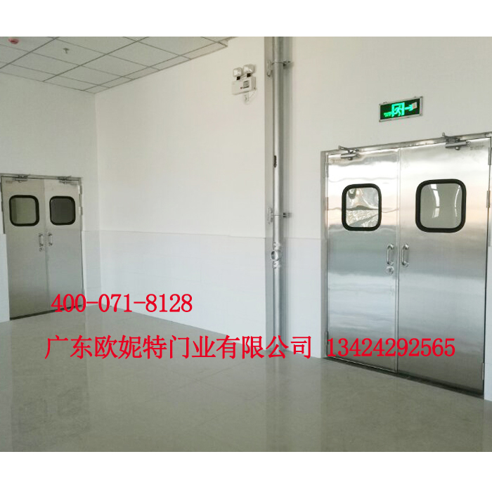 门业图片-医用门北京欧妮特超市食品厂专用不锈钢防撞自由门缓冲间通道自由复位门TD-M图片