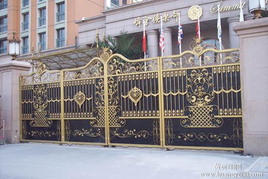 门业图片-铁艺门天津西青区铁艺大门价格,西青区安装铁艺围栏100图片