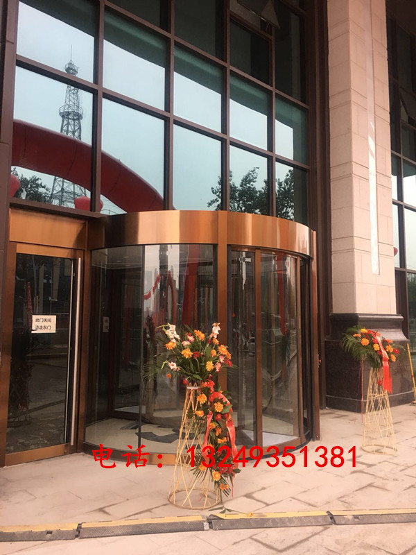 门业图片-自动门石家庄商场旋转门 招商中心旋转门 宏远门业2000-3800图片