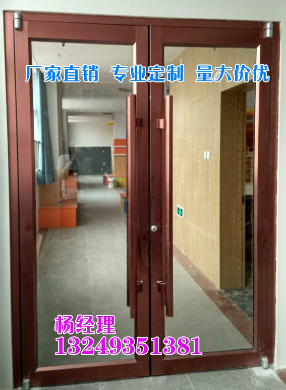 门业图片-肯德基门石家庄古铜拉丝肯德基门 制作安装肯德基门价格 宏亚门业1900*2400图片