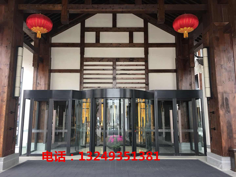 门业图片-自动门石家庄两翼旋转门 售楼部旋转门价格 宏远门业2000-3800图片
