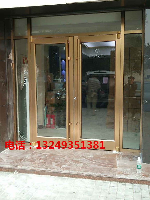 门业图片-肯德基门石家庄钛金拉丝肯德基门 商铺肯德基门 宏远门业1900*2400图片