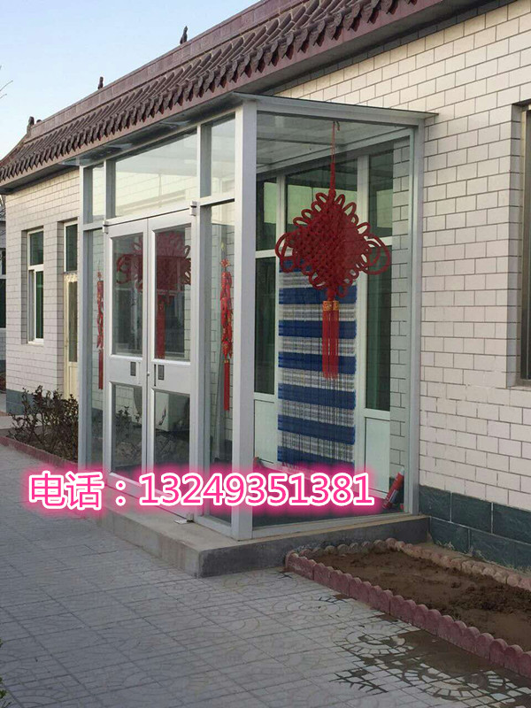 门业图片-肯德基门石家庄门斗肯德基门安装 电泳白肯德基门 宏远门业1900*2400图片